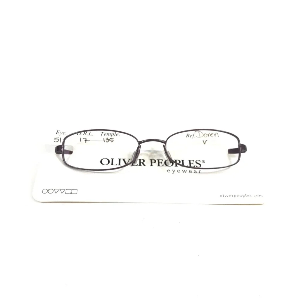 Oliver Peoples Eyeglasses Frames Doren V Purple Rectangle Wire Rim 51-17-135